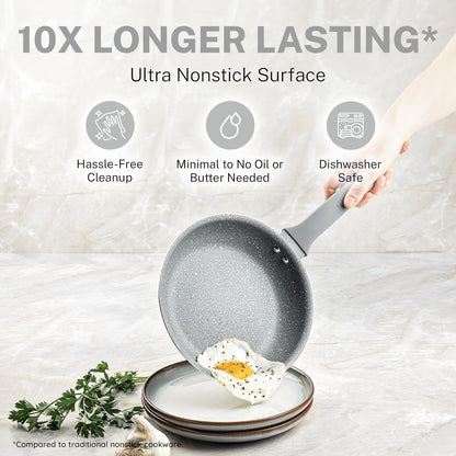 20 Pc Pots and Pans Set Non Stick Cookware Set, Kitchen Cookware Sets, Pot and Pan Set, Pot Set, Diamond Coated Nonstick Cookware Set with Lids, Healthy and Non Toxic, Dishwasher Safe…