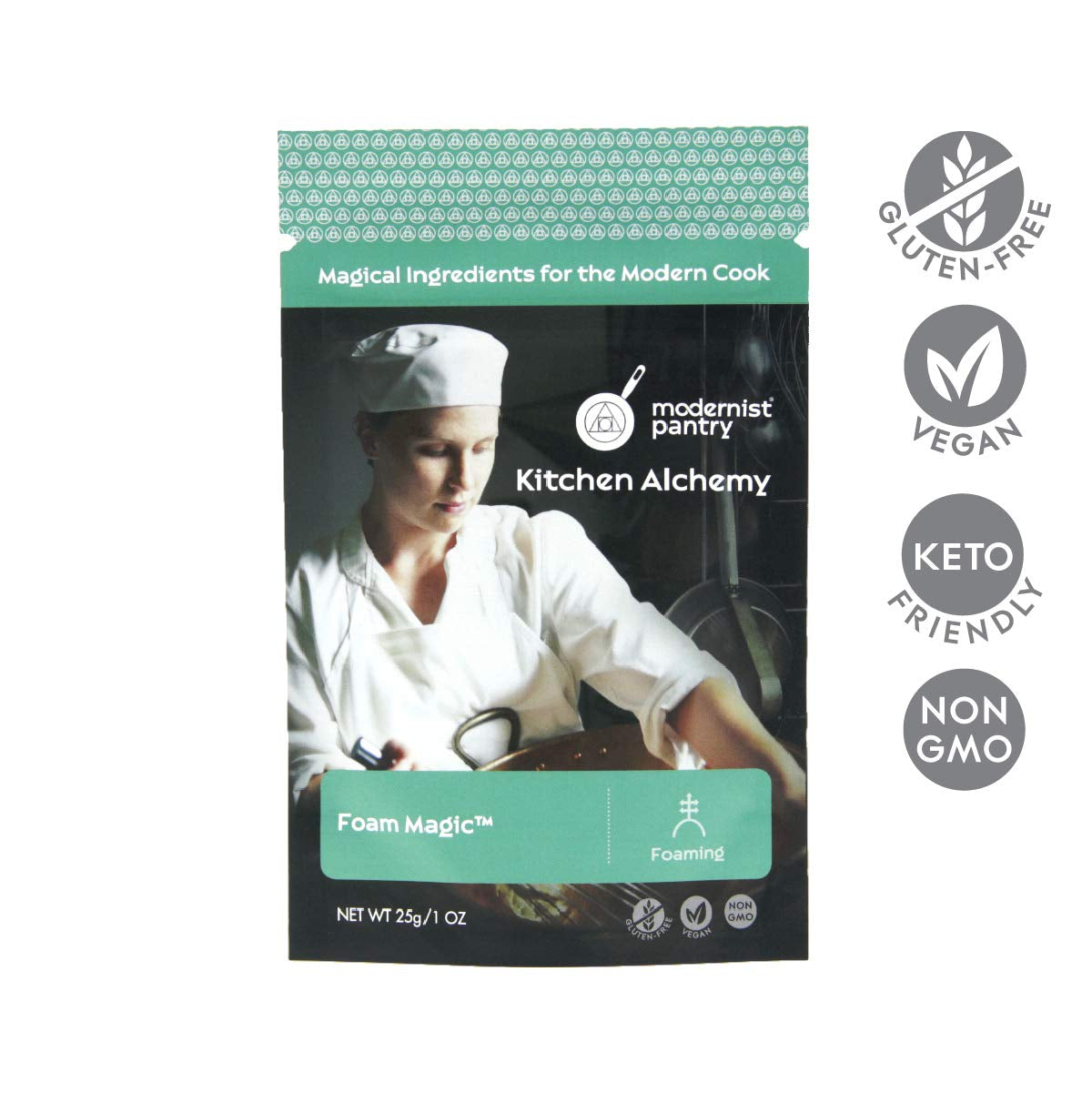 Foam Magic™ ⊘ Non-Gmo Gluten-Free Vegan - 25G/1Oz (Create Stable Hot or Cold Culinary Foams from Most Liquids)