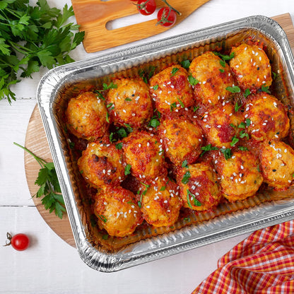 9" X 13 ” Aluminum Foil Pans with Lids (10 Pack) | Durable Disposable Half-Size Deep Steam Pan and Oven Buffet Trays | Food Containers for Catering, Baking, Roasting'