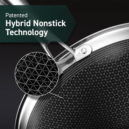 Hybrid Nonstick Wok, 12-Inch, Stay-Cool Handle, Dishwasher Safe, Induction Ready, Compatible with All Cooktops