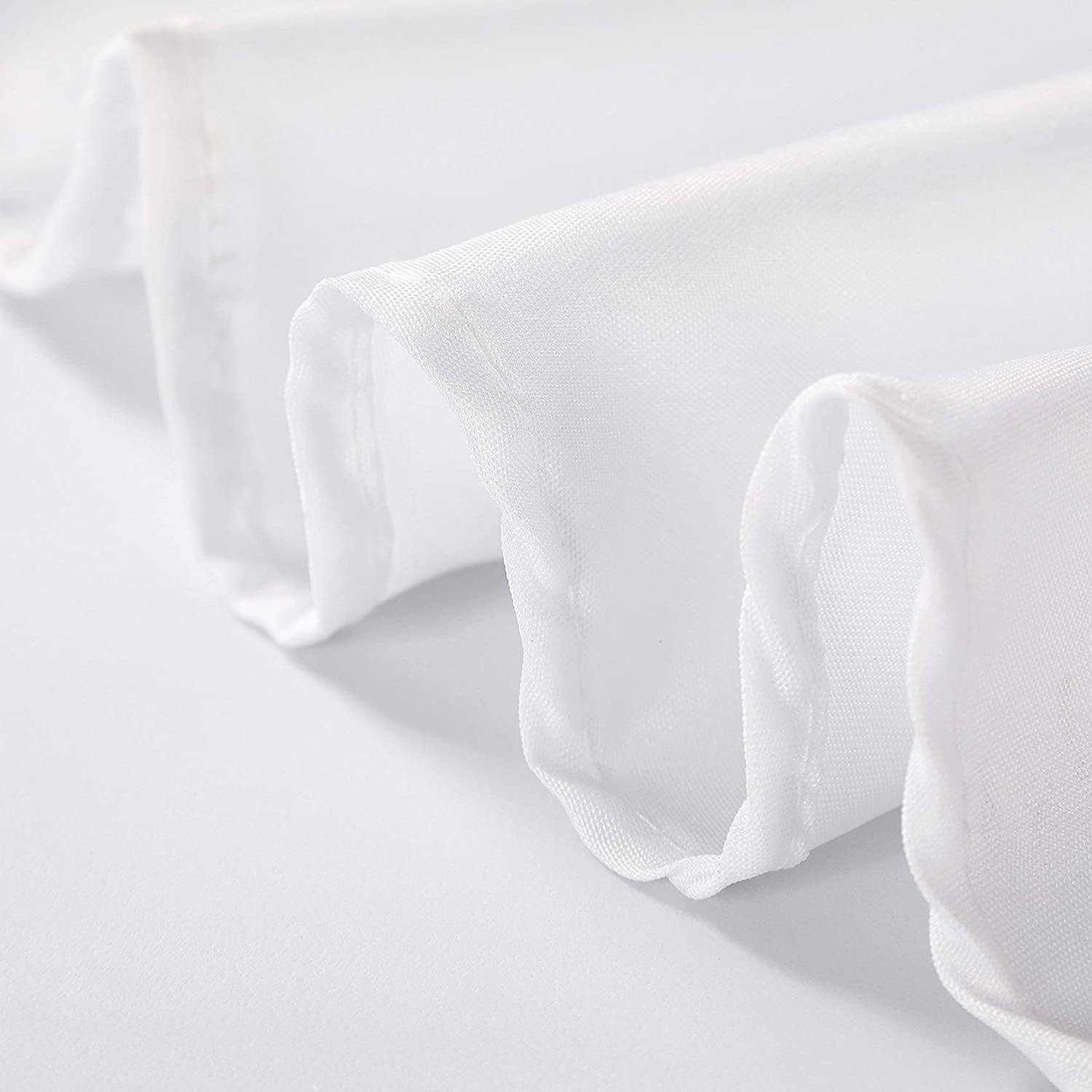 120 Inch round Tablecloth Washable Polyester Table Cloth Decorative Table Cover for Wedding Party Dining Banquet (120 Inch,White)