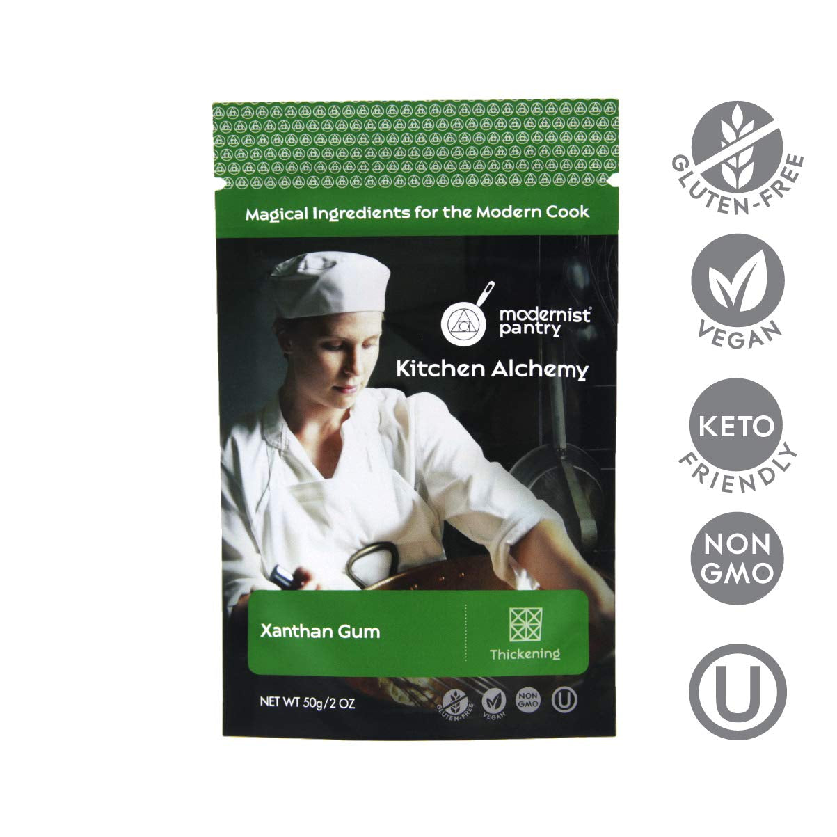 Pure Xanthan Gum Gluten-Free Vegan OU Kosher Certified - 50G/2Oz