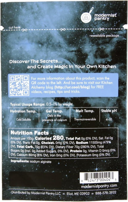 Sodium Alginate + Calcium Lactate Value Pack ⊘ Non-Gmo Vegan OU Kosher Certified - 100G/4Oz (Bundle with 2 Items)