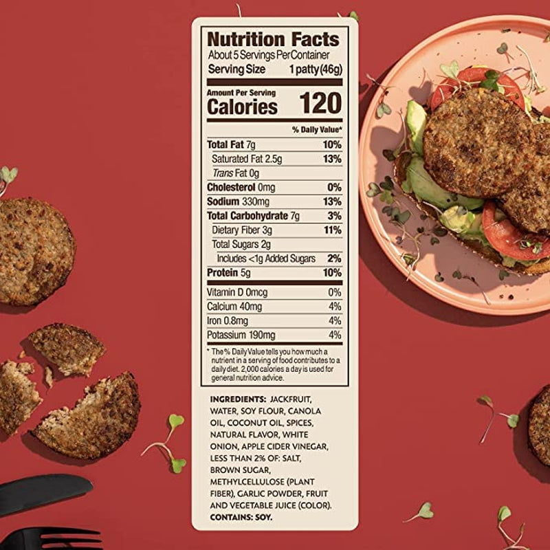 - Savory Breakfast Jack Sausage Patties (8.1 OZ) -Delicious Plant-Based Meat Alternative - Vegan Jackfruit Sausage Patties - Made without Gluten - 51% Less Fat