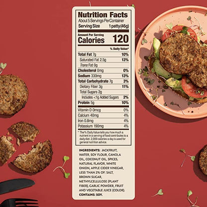 - Savory Breakfast Jack Sausage Patties (8.1 OZ) -Delicious Plant-Based Meat Alternative - Vegan Jackfruit Sausage Patties - Made without Gluten - 51% Less Fat
