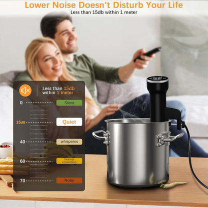 Sous Vide Machine Wi-Fi, Immersion Circulator Precise Cooker, Sous Vide Kit with 30 Vacuum Seal Bags, Vacuum Pump, Cookbook, Accurate Temperature & Timer, 1000W, IPX7 Waterproof,