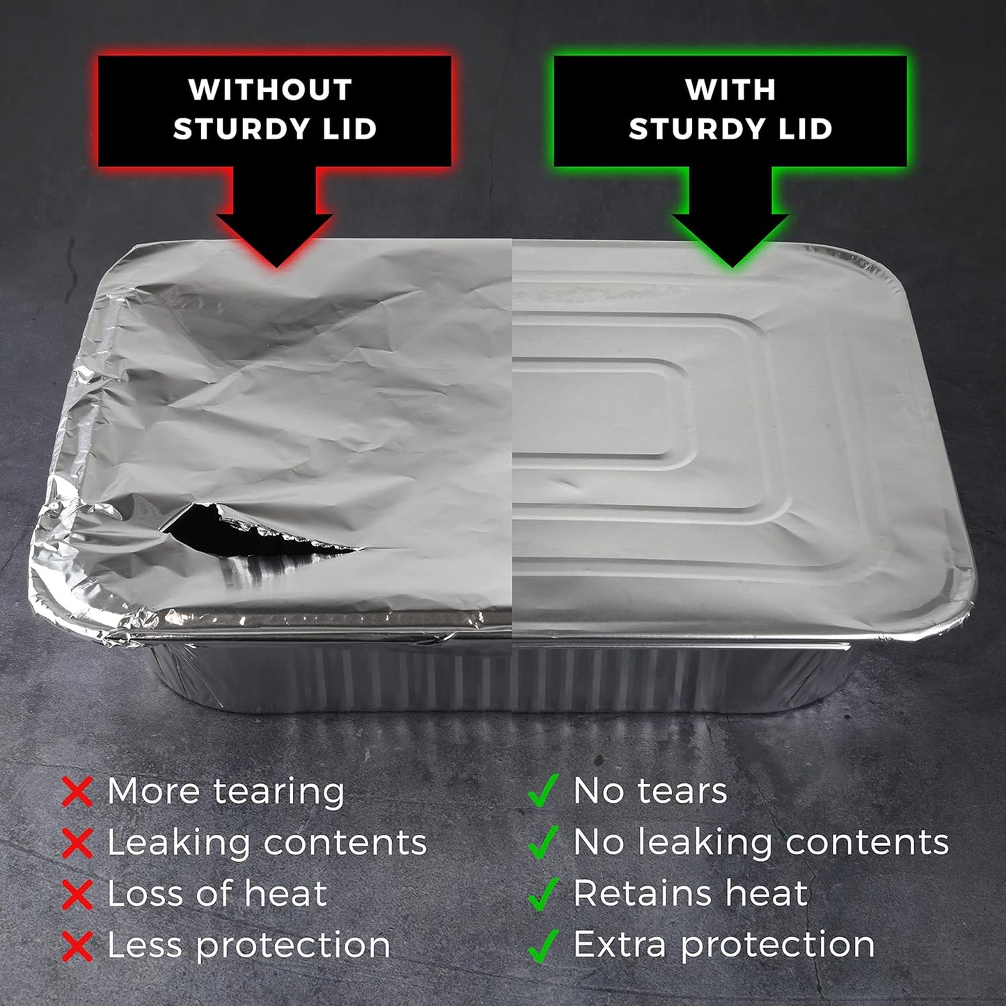 9" X 13 ” Aluminum Foil Pans with Lids (10 Pack) | Durable Disposable Half-Size Deep Steam Pan and Oven Buffet Trays | Food Containers for Catering, Baking, Roasting'