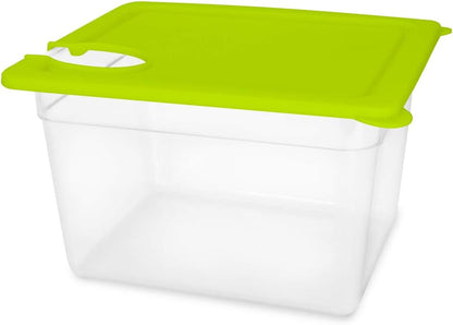 Sous Vide Container with Universal Silicone Lid and Rack Sleeve Compatible Anova All Models,Breville Joule, Instant Pot Cooker (KIT-TY-GJ)