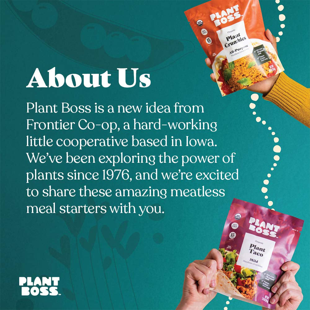 All-Purpose Plant Crumbles | Organic Meatless Crumbles | 15G Protein per Serving | Soy-Free | 3.35 Oz Bag | Pack of 6