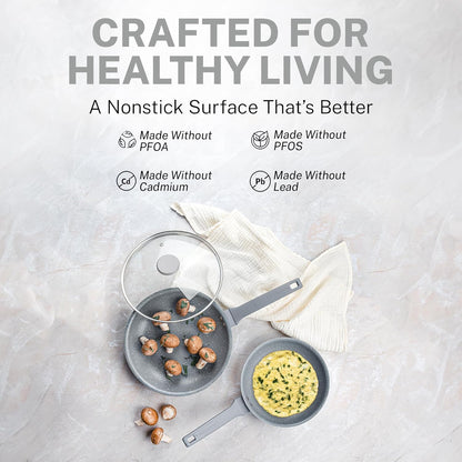 20 Pc Pots and Pans Set Non Stick Cookware Set, Kitchen Cookware Sets, Pot and Pan Set, Pot Set, Diamond Coated Nonstick Cookware Set with Lids, Healthy and Non Toxic, Dishwasher Safe…