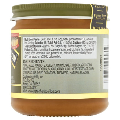 Vegetarian No Chicken Base, Made with Seasoned Vegetables, Certified Vegan, Makes 9.5 Quarts of Broth, 38 Servings, 8 OZ Jar (Pack of 1)