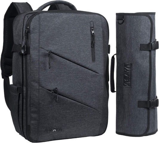Chef Knife Backpack with 20 Pocket Knife Roll Bag - over 30 Pockets for Knives and Kitchen Utensils - Stain Resistant Waxed Nylon - Padded for Extra Protection - Knives Not Included