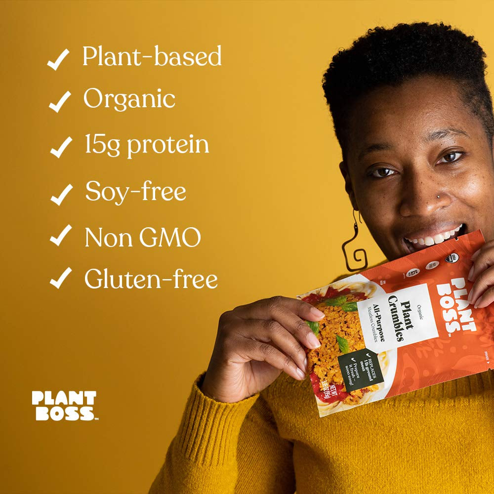 All-Purpose Plant Crumbles | Organic Meatless Crumbles | 15G Protein per Serving | Soy-Free | 3.35 Oz Bag | Pack of 6